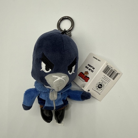 Brawl Stars Other - Brawl Stars Line Friends Crow Clip On Plush Key Chain 5 inch Supercell